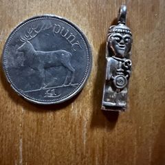 unusual double sided silver figure