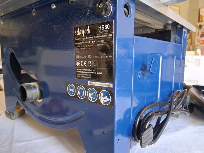 Table saw - Scheppach HS80 210mm, 1200W - 230V
