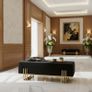 Aurora Modern Extended 100cm Upholstered Banch Sale Image 6