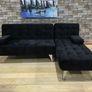 Nordic Comfort , Chaise Sofa Turns into Bed, colour Black Image 4