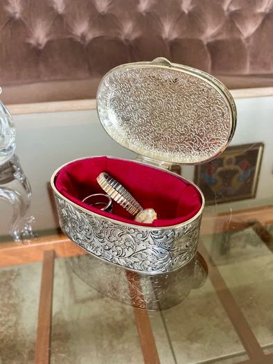 VGC Silver Plated Jewellery Box Mid 20th Century