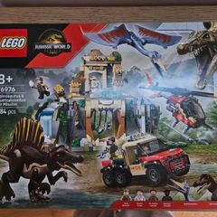 lego jurassic world 76976, spinosaurus & quetzalcoatlus air mission