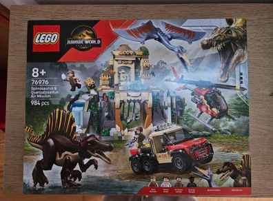 lego jurassic world 76976, spinosaurus & quetzalcoatlus air mission