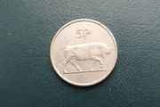 1970 Irish five pence