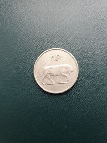1970 Irish five pence