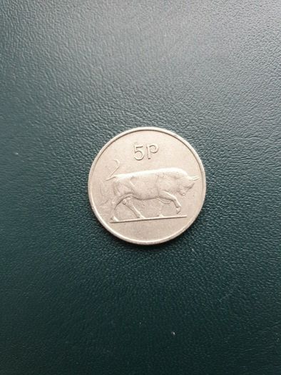 1970 Irish five pence