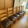 Extendable Oak Dining table and Chairs Image 3