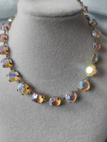 Aurora borealis vintage necklace