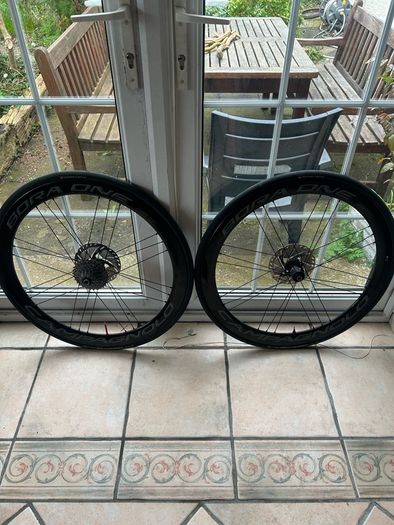 Campagnolo Bora One 50 Dark Disc Tubular road wheel set