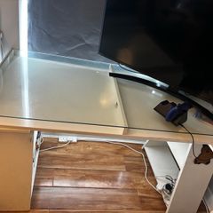 Ikea desk glass top