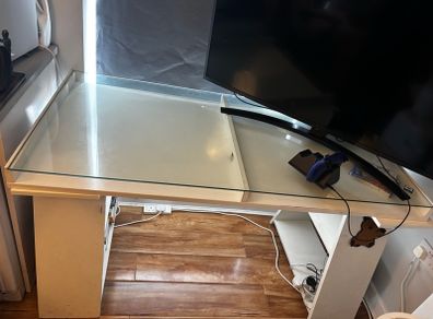 Ikea desk glass top