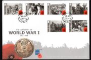 2014 Isle of Man Centenary of World War I 1914-1948 Commemorative Stamps First Day Cover (FDC)