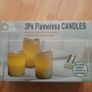 Flameless Led Pillar Candles/Set of Three Romote Controlled/Sizes: 8cm x 10cm, 8cm x 12.5cm & 8cm x 14.5cm ..Final Price Drop Image 3