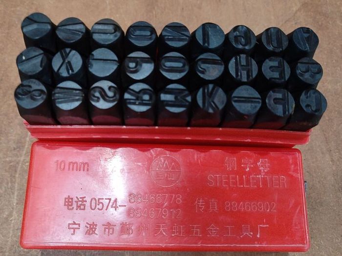 New Steel Letter Punch Set  3mm 4mm 5mm 6mm 8mm 10mm 12.5mm
