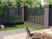 vidaXL Louver Fence WPC 170x170 cm Grey