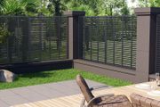 vidaXL Louver Fence WPC 170x170 cm Grey