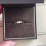 Platinum (950) Trilogy diamond ring Size N Image 8