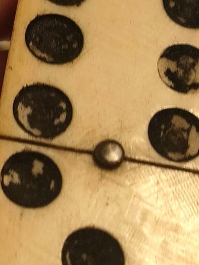 Circa 1900 Bone and Ebonised Domino Set