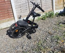 Electric bike  fully foldable used a handful of times paid 600 for it, comes with original charger pump.and basket. Up to 25km per hr. Max weight 100kg. A small screw came out at the top easily replaced. Price not negotiable