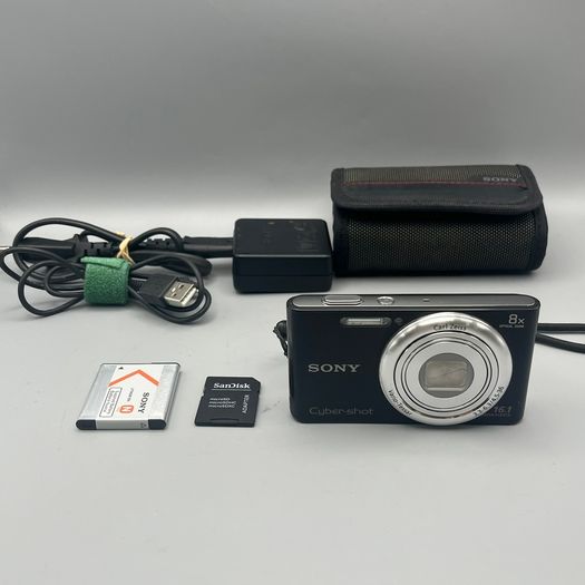 Sony Cyber-shot DSC-W730 16.1MP Digital Camera Black - Full Kit