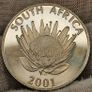 South Africa 2001 Silver Proof 1 Rand Protea Scarce Coin Image 4