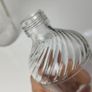 328 - Set of 2 Vintage Clear Glass Collectible Decorative Swirls Bottles Image 6