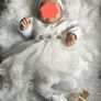 Christening baptism dress 0-3 month with headband, shoes and jacket Image 7