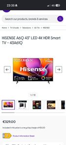 hisense 43 inch LED 4k tv