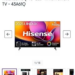 hisense 43 inch LED 4k tv