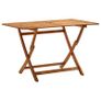 Folding Garden Table 120x70x75 cm Solid Acacia Wood Image 4