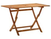 Folding Garden Table 120x70x75 cm Solid Acacia Wood