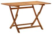 Folding Garden Table 120x70x75 cm Solid Acacia Wood