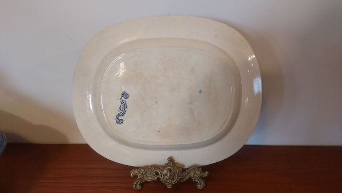 Beautiful Antique Blue and White Transferware Willow Pattern Small Platter, by D. Methven & Sons, Kirkaldy, Scotland, Circa 1847-1864