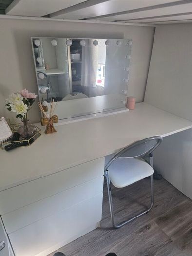 Bunk bed with wardrobe and desk