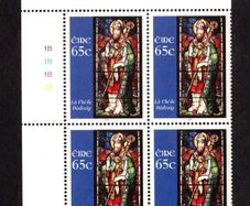 2005 Ireland St Patrick's Day Commemorative Stamp Plate Block 1B1B1B1B Mint Never Hinged (MNH)