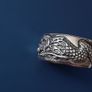 New silver vintage ring with dragon Image 2
