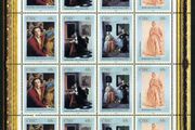 2003 Ireland 140th Anniversary of the National Gallery of Ireland (Self-portrait, Man writing letter, Woman reading letter &amp; Woman from back) Commemorative Stamps Sheetlet Mint Never Hinged (MNH)