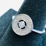 Brand New 9ct White Gold Diamond Target Cluster Ring Image 7