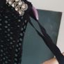 fumblin' foe black mesh dress with embellished shoulder detail Sz M (Fit 8 - 12 UK) - Rrp 149 Image 7