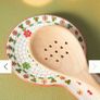 Anthropology Festive Bistro Tile Spoon Rest Dish Image 7