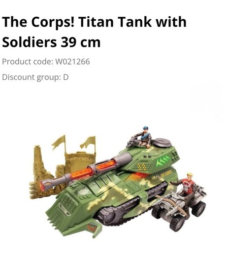 The Corps. Titan Tank with Soldiers. PlaySet