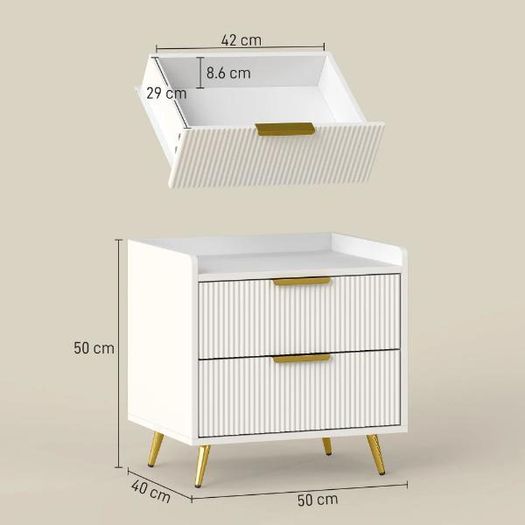 2-Drawer Bedside Table