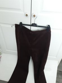 ladies brown suede trousers