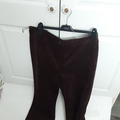 ladies brown suede trousers