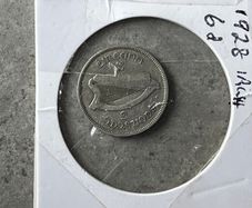 1928 Irish Sixpence