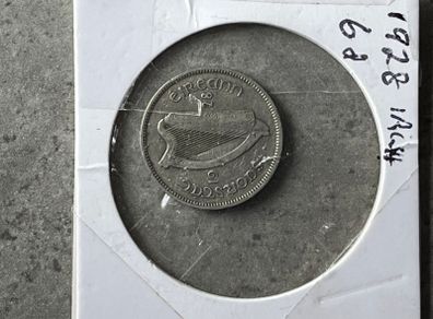 1928 Irish Sixpence