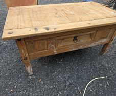 Mexican Pine Coffee Table with Drawer mexican pine