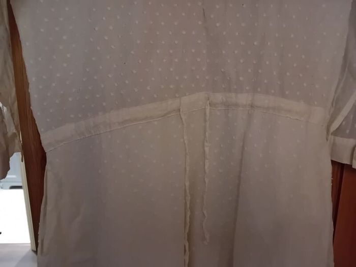 The Kooples Women's White Stitched Dots Embroidered Lace Cottagecore Dress M