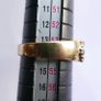 Vintage Three Row Stones Ring Gold Plated Ring size N1/2 - 4,45g Image 10
