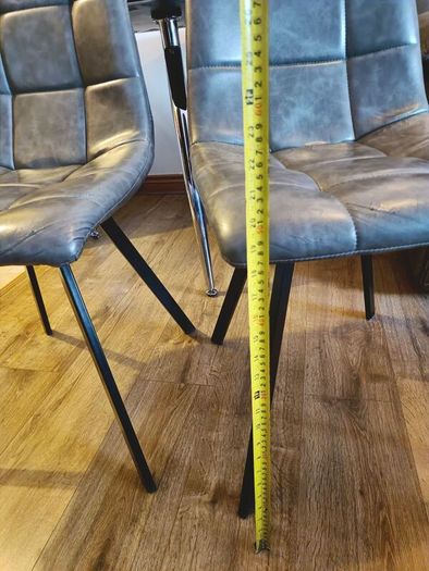 Round Glass & Chrome Dining Table with 2 Chairs (Can Sell Separately)